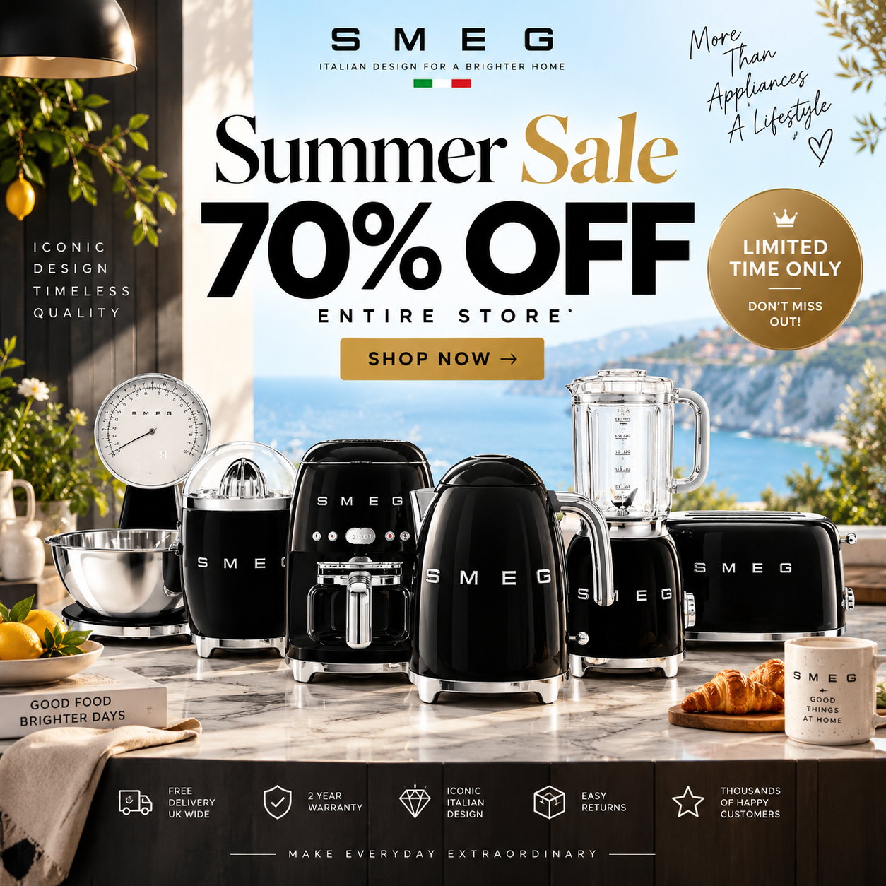 Smeg Summer Sale — 70% OFF